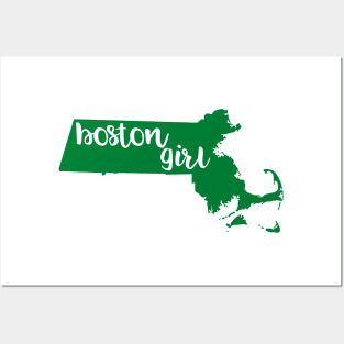 Boston Girl Massachusetts Home State Posters and Art